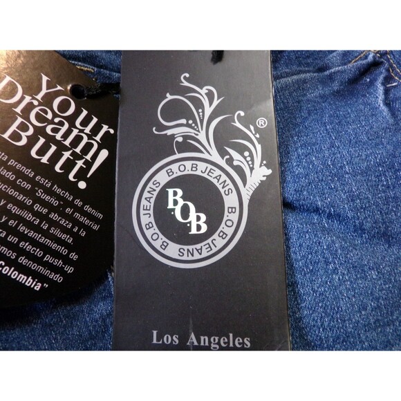 NEW Bob Jeans Women's Plus Size 3X Blue Medium Wash Denim High Rise Skinny 35x31 - Picture 9 of 9